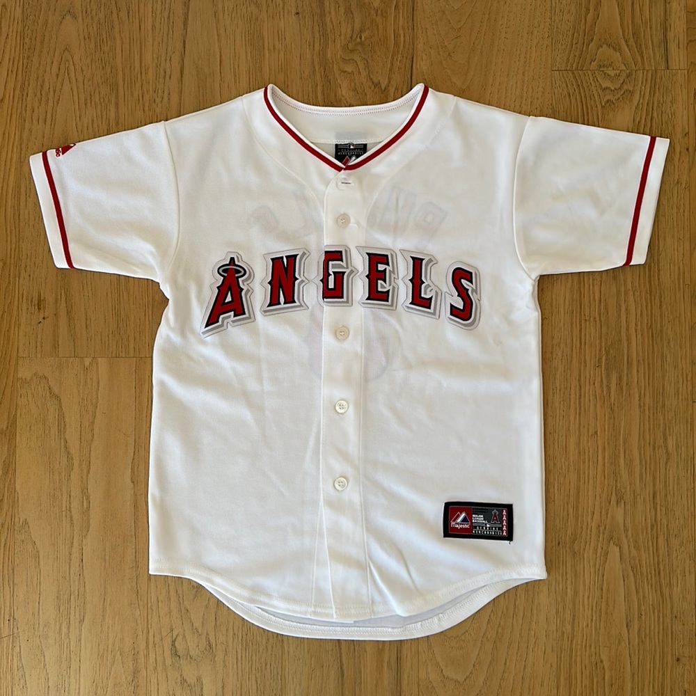 MAJESTIC Los Angeles Angels of Anaheim Alber Pujols #5 Jersey - Kids Large
